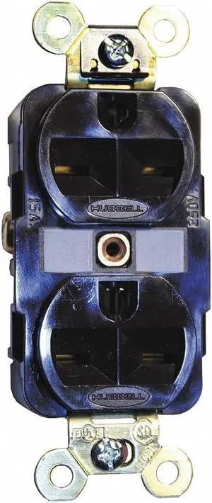 HUBBELL WIRING DEVICE-KELLEMS HBL5662 Straight Blade Receptacle, 6-15R, 15 A,