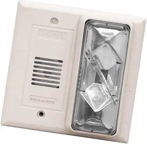 EDWARDS SIGNALING 7007B-N5 Horn Strobe,Clear,4-1/2 In. H,120VAC