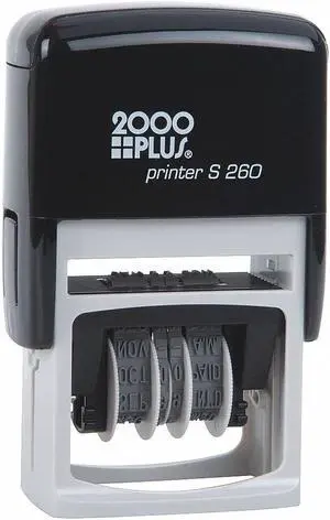 2000PLUS 038931 Message Date Stamp,Blue/Red,12,Plastic