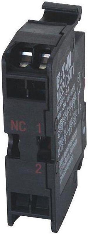 EATON M22-CK01 Contact Block,Cage,Black,22mm,1NC