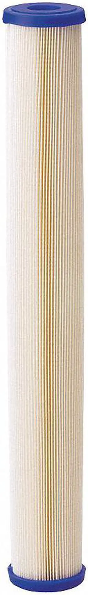 ZORO SELECT 255487-75 Pleated Filter Cartridge, 10 gpm, 20 Micron, 2-7/8" O.D.,
