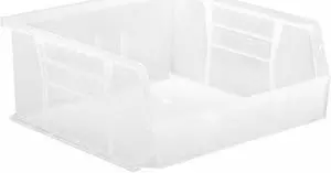QUANTUM STORAGE SYSTEMS QUS235CL Clear Hang and Stack Bin, 10-7/8"L x 11"W x 5"H