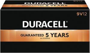 DURACELL MN1604BKD Duracell CopperTop 9V Alkaline Battery, 12 PK, 9VDC