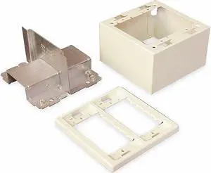 LEGRAND V2444D-2A Device Box, 2400D Series, 4.75 in H, 2-3/4 in L, Ivory