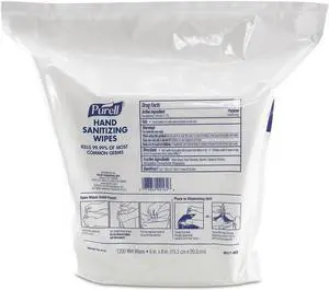 6" x 8" Citrus Fragrance Hand Sanitizer Wipes, 1200 Wipes per Container, 2 PK