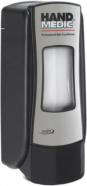 GOJO 8782-06 Soap/Lotion Dispenser,700mL,Black, Push Style