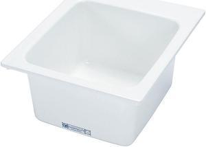 MUSTEE 11 17 in W x 20 in L x 9 1/2 in H, Counter Top, Fiberglass, Utility Sink