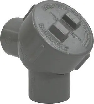 HUBBELL KILLARK Y-3 IMC Elbow, 1 in, Threaded, Aluminum, Powder Coated, Gray