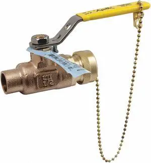 APOLLO 70LF203HC 1/2" Sweat x Hose Cap Bronze Ball Valve Inline