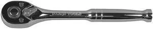 KLEIN TOOLS 65720 3/8" Drive 72 Geared Teeth Round Head Style Hand Ratchet, 7"