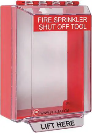 Universal Stopper,6 in. H,Clear/Red SAFETY TECHNOLOGY INTERNATIONAL STI-14200NR-Z002