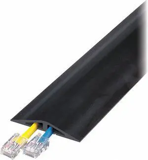 Cable Protector,2 Channels,Black,10 ft.L CHECKERS RFD2-10