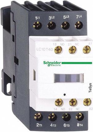 SCHNEIDER ELECTRIC LC1DT40G7 IEC Magnetic Contactor, 4 Poles, 120 V AC, 40 A,