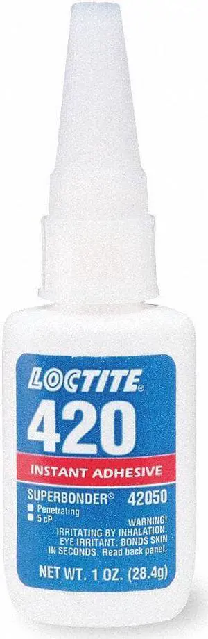 Clear 1 oz. Instant Adhesive, Bottle Container Type, 20 sec. Begins to Harden