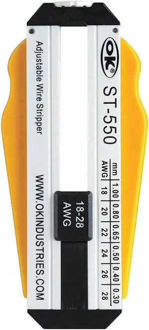OK INDUSTRIES ST-550 4 in Adjustable Wire Stripper 18 to 28 AWG