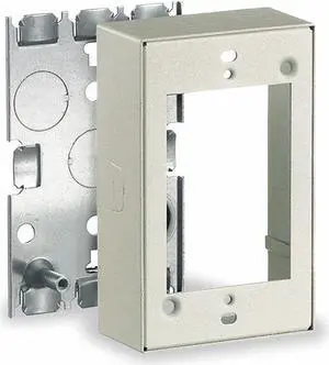 HUBBELL WIRING DEVICE-KELLEMS HBL5747IVA Switch and Receptacle Box,Ivory