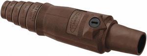 HUBBELL WIRING DEVICE-KELLEMS HBL400FBN Connector, 3R, 4X, 12, Female, Brown,