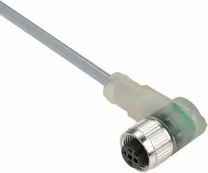 TELEMECANIQUE SENSORS XZCPV1340L2 Cordset, 30VAC/36VDC, PVC, Gray