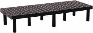 STRUCTURAL PLASTICS D6624 Dunnage Rack,1000 lb.,HDPE,66 W x 24 D