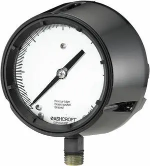 ASHCROFT 451259SD04L200# Process Pressure Gauge, 0 to 200 psi, 4 1/2 in Dial,