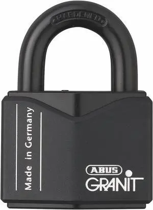 Abus Keyed Padlock,1 5/64 in,Square,Black  37/55 KD