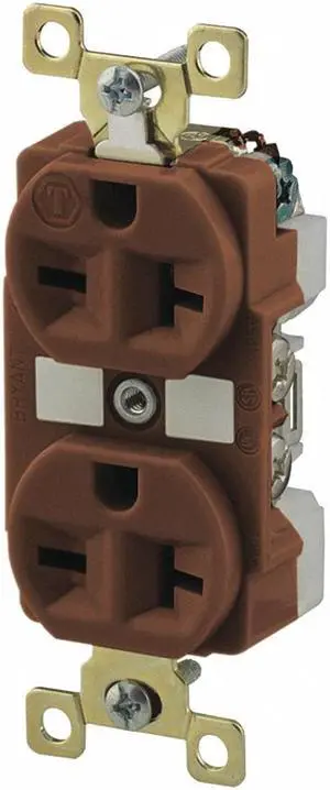 BRYANT BRY5462 20A Duplex Receptacle 250VAC 6-20R BN