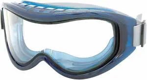 Sellstrom S80201 Odyssey II Indirect Vented Dual Scratch-Resistant Anti-Fog Clear Lens Chemical Splash Goggle, Safety Goggle, Blue