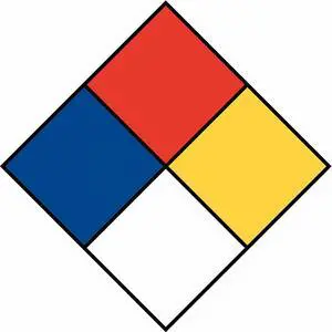BRADY 52177 NFPA Sign, 5 in Height, 5 in Width, Diamond