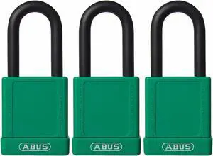 ABUS 74/40 KAX3 GREEN Lockout Padlock, KA, Green, 1-3/4"H, PK3