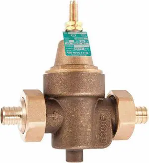 WATTS REGULATOR 1" LFN55BM1-DU-PEX Water Pressure Reducing Valve,5-1/4 in.L