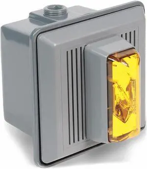 EDWARDS SIGNALING 868STRA-AQ Horn Strobe,Amber,5-1/2 In. H,24VAC/DC