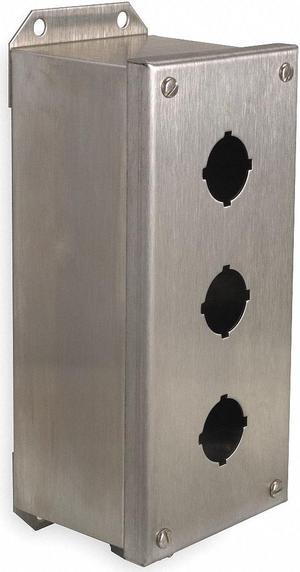SCHNEIDER ELECTRIC 9001KYSS3 Pushbutton Enclosure,10.24 in. H,304 SS