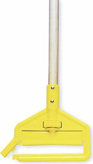 Rubbermaid Commercial Invader Aluminum Side-Gate Wet-Mop Handle 60" Gray/Yellow H126