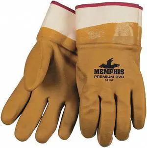 Mcr Safety Chemical Gloves,L,11-1/2",Tan,PK12  6710T