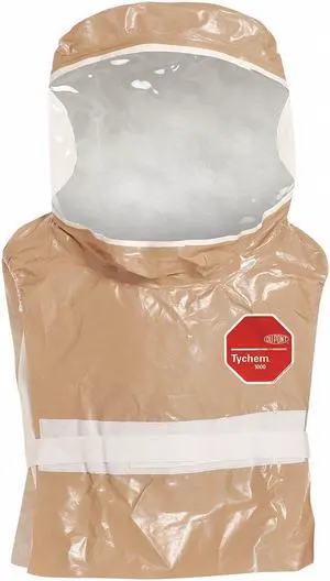 Dupont Tychem® 5000 Disposable Hood, 30-3/4" Length, Tan, Size: Universal, PK 6