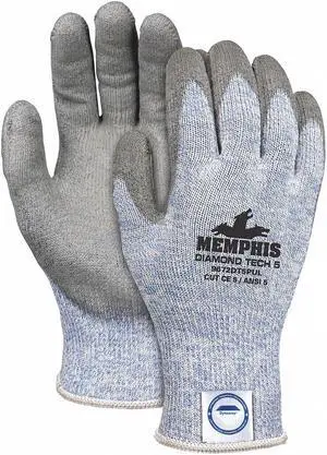 Mcr Safety Cut-Resistant Gloves Blue/Gray 10 Gauge  9672DT5PUXL