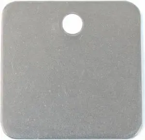 C.H. Hanson Blank Tag,SS,2in H,2in W,Silver,PK10  43137