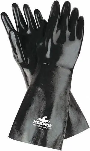 Mcr Safety Chemical Resistant Gloves Black   6948