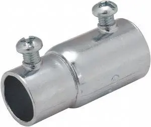 RACO 1432 EMT/IMC Coupling, 1/2 in, Set Screw, Steel, Zinc Plated, Gray