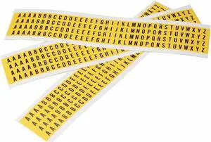 Brady Letter Label,A Thru Z,1-1/2in.H,PK25  3430-LTR KIT