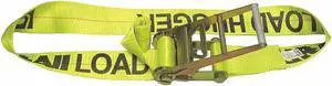 Tie Down Strap, 15 ft.L x 4"W, 5000 lb. Load Limit, Adjustment: Ratchet