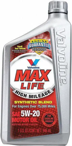 VALVOLINE 849644 Motor Oil, 5W-20 SAE Grade, Synthetic 1 Qt.
