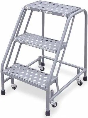 COTTERMAN 1003N1820A6E10B3C1P1 30 in H Steel Rolling Step, 3 Steps, 450 lb Load