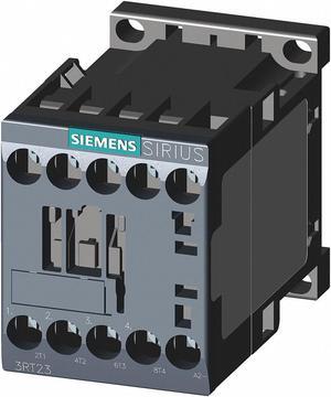 SIEMENS 3RT23161BB40 IEC Magnetic Contactor, 4 Poles, 24 V DC, 9 A, Reversing: