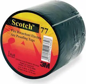 3M 77BLACK-1-1/2X20FT Electrical Tape, 30 mil, 1-1/2" x 20 ft., Black