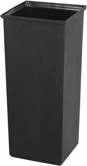 SAFCO 9668 21 gal Square Trash Can, Black, 13" Dia, Rigid Plastic