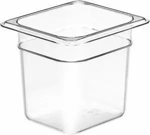 CAMBRO CA66CW135 Food Pan, Sixth Size, Clear,PK6