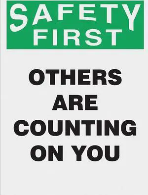 ACCUFORM SP124505L Poster,Safety First Others,18 x 24 In.