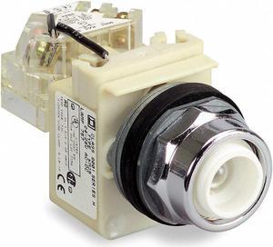 SCHNEIDER ELECTRIC 9001K1L1G Illuminated Push Button Operator, 30 mm, Green