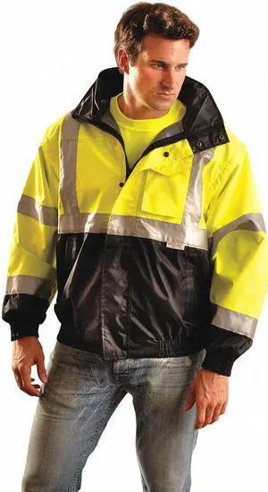 OCCUNOMIX LUX-TJBJ-BY2X Men's Jacket, Polyester with PU Coating, Yellow, 2XL